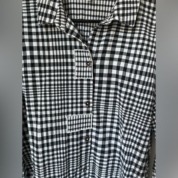 Habitat "Clothes to Live In" Gingham Button Down Tunic Size Medium - Picture 2 of 10
